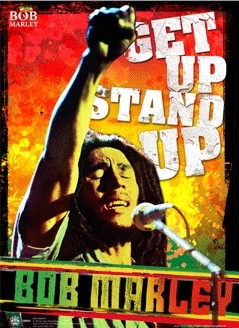 Bob Marley - get up stand up Poster en 3D