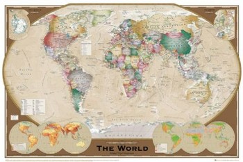 Carte du monde Poster