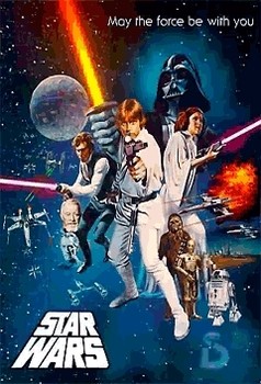 STAR WARS - one sheet Poster en 3D