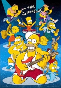 THE SIMPSONS - rock Poster en 3D