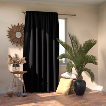 Gordijn Amelia Home - Pleat Black 1 pc
