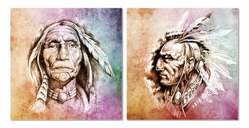 American Indian painting Obraz