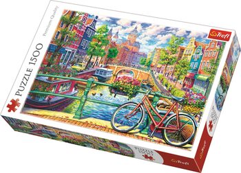 Puzzle Amsterdamský kanál