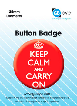 Anstecker KEEP CALM AND CARRY ON