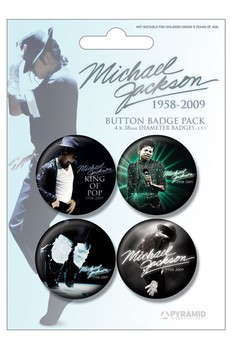 Ansteckerset MICHAEL JACKSON - blue