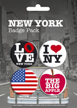 Ansteckerset NEW YORK - pack 1