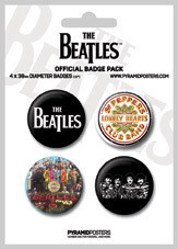 Ansteckerset THE BEATLES - White