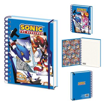 Anteckningsbok Sonic: The Hedgehog - Comic Strip Jump Out