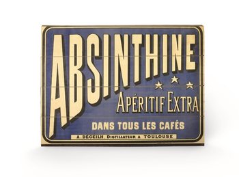 Cuadro de madera Absinthe Aperitif