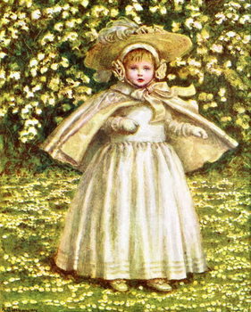 'A baby in white' by Kate Greenaway Reproduction de Tableau
