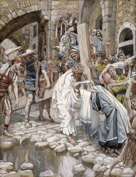 Reproducción de arte A Holy Woman Wipes the Face of Jesus, illustration for 'The Life of Christ', c.1886-94
