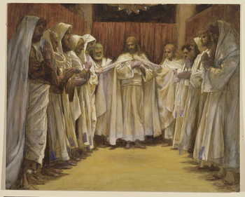 Reproducción de arte Christ with the twelve Apostles, illustration for 'The Life of Christ', c.1886-96