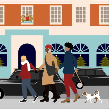 Christmas Shopping Reproduction de Tableau