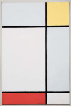 Reproducción de arte Composition with Yellow and Red, 1927