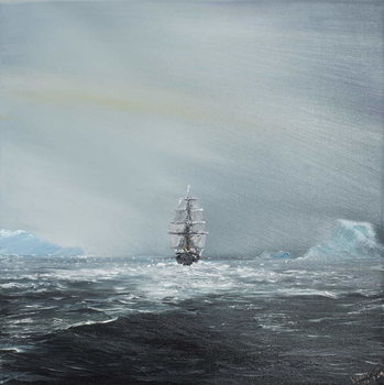 Reproducción de arte Discovery en route to Antarctica, 2014,