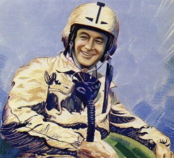 Reproducción de arte Donald Campbell and Blue Bird held the land speed record briefly