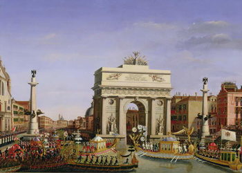Reproducción de arte Entry of Napoleon I (1769-1821) into Venice, 1807