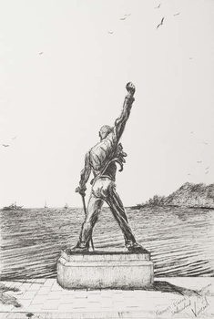 Reproducción de arte Freddie Mercury Statue Montreux Switzerland, 2009,