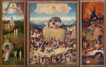 Haywain, 1515 (oil on panel) Reproduction de Tableau