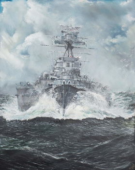 Reproducción de arte HMS Hood heads for Bismarck 23rd May 1941, 2014,