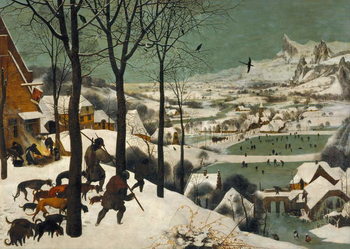 Hunters in the Snow (Winter), 1565 Reproduction de Tableau