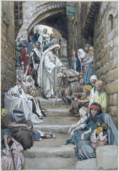 Reproducción de arte In the Villages the Sick were Brought Unto Him, illustration for 'The Life of Christ', c.1886-94