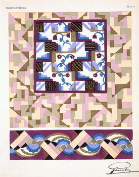 Reproducción de arte Interior design pattern, plate 5 from 'Inspirations', published Paris, 1930s
