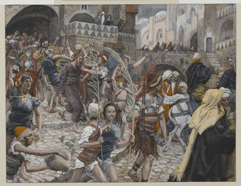 Reproducción de arte Jesus Led from Caiaphas to Pilate, illustration from 'The Life of Our Lord Jesus Christ', 1886-94