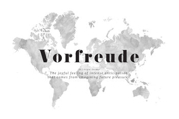 Ilustración Joyful travel anticipation world map