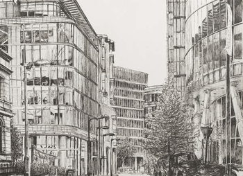 Reproducción de arte Manchester, Deansgate, view from cafe,2010,