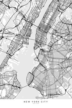 Ilustración Map of New York City in scandinavian style