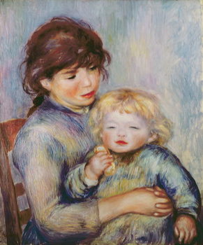 Reproducción de arte Maternity, or Child with a biscuit, 1887