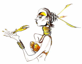 Reproducción de arte Model with lobster claw