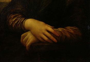 Mona Lisa, detail of her hands, c.1503-06 Reproduction de Tableau