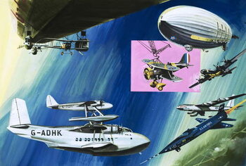 Reproducción de arte Montage of aerial aircraft carriers