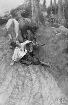 On the Warpath, illustration from 'Colonies and Nations' by Woodrow Wilson, pub. in Harper's Magazine, 1901 Reproduction de Tableau