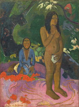 Reproducción de arte Parau na te Varua ino (Words of the Devil), 1892