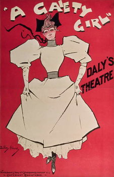 Reproducción de arte Poster advertising 'A Gaiety Girl' at the Daly's Theatre, Great Britain, 1890s
