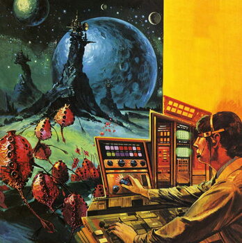 Reproducción de arte Radio astronomers searching for extraterrestrial life