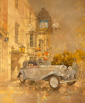 Reproducción de arte Rolls Royce outside the Swan Hotel, Market Harborough