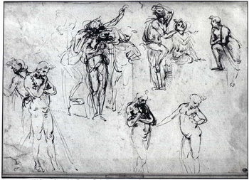 Study of nude men Reproduction de Tableau