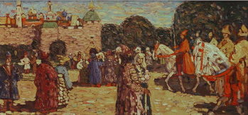 Sunday, Old Russia, 1904 Reproduction de Tableau