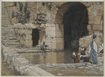 Reproducción de arte The Blind Man Washes in the Pool of Siloam, illustration from 'The Life of Our Lord Jesus Christ', 1886-96