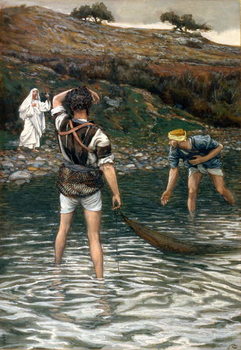 The Calling of St. Peter and St. Andrew, illustration for 'The Life of Christ', c.1886-94 Reproduction de Tableau