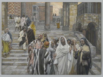 Reproducción de arte The Disciples Admire the Buildings of the Temple, illustration from 'The Life of Our Lord Jesus Christ', 1886-94