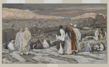 Reproducción de arte The Disciples Having Left Their Hiding Place Watch from Afar in Agony, illustration from 'The Life of Our Lord Jesus Christ', 1886-94