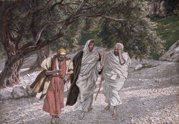 Reproducción de arte The Disciples on the Road to Emmaus, illustration for 'The Life of Christ', c.1884-96