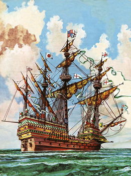 Reproducción de arte The Great Harry, flagship of King Henry VIII's fleet