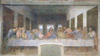 The Last Supper, 1495-97 (fresco) Reproduction de Tableau