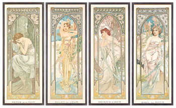 The Times of the Day; Les heures du jour (a set of four), 1899 Reproduction de Tableau